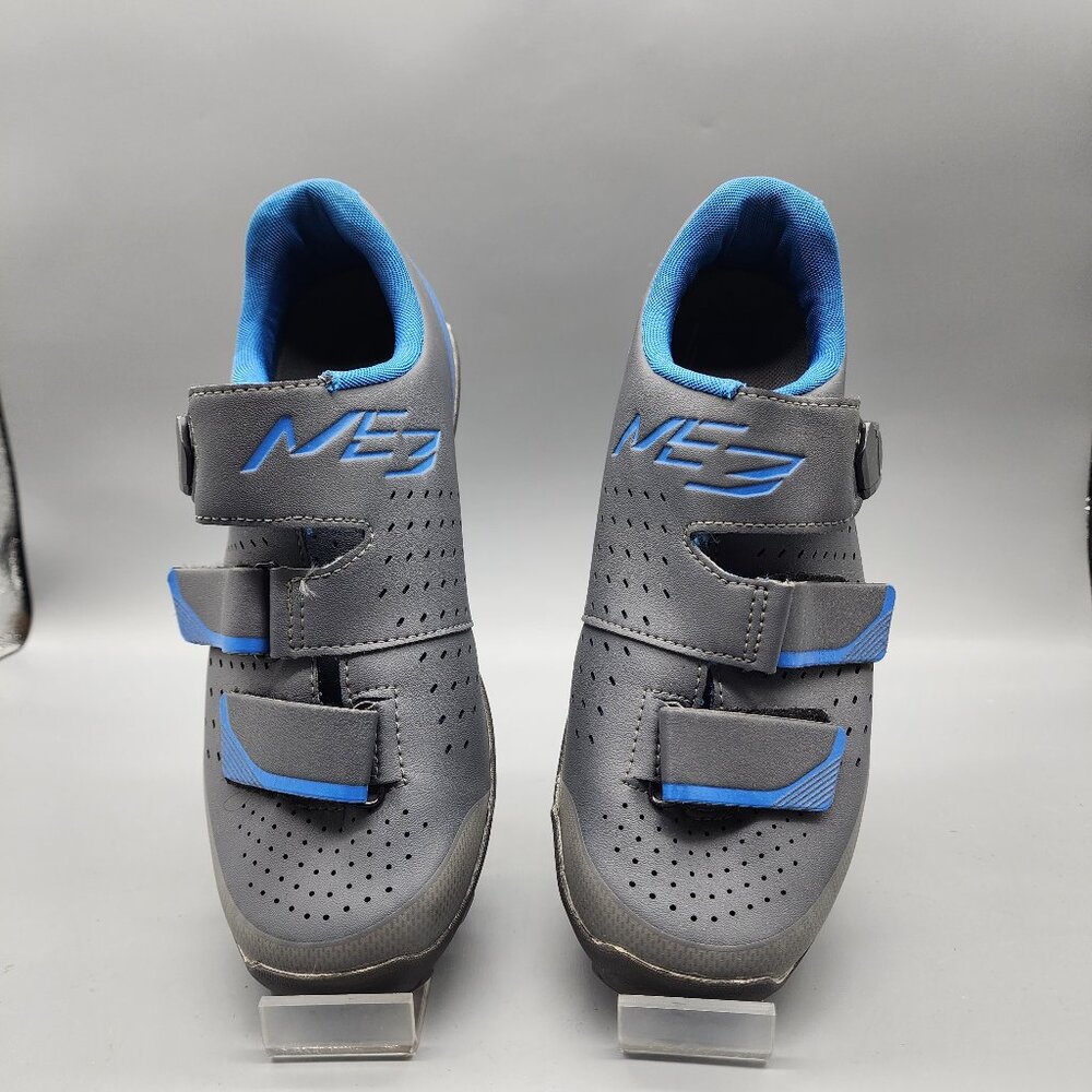 Shimano ME3 MTB Cycling Shoes Gray Blue SPD Size 40 EU Men's Clipless